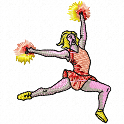 Ballet Dancer Embroidery Design 3